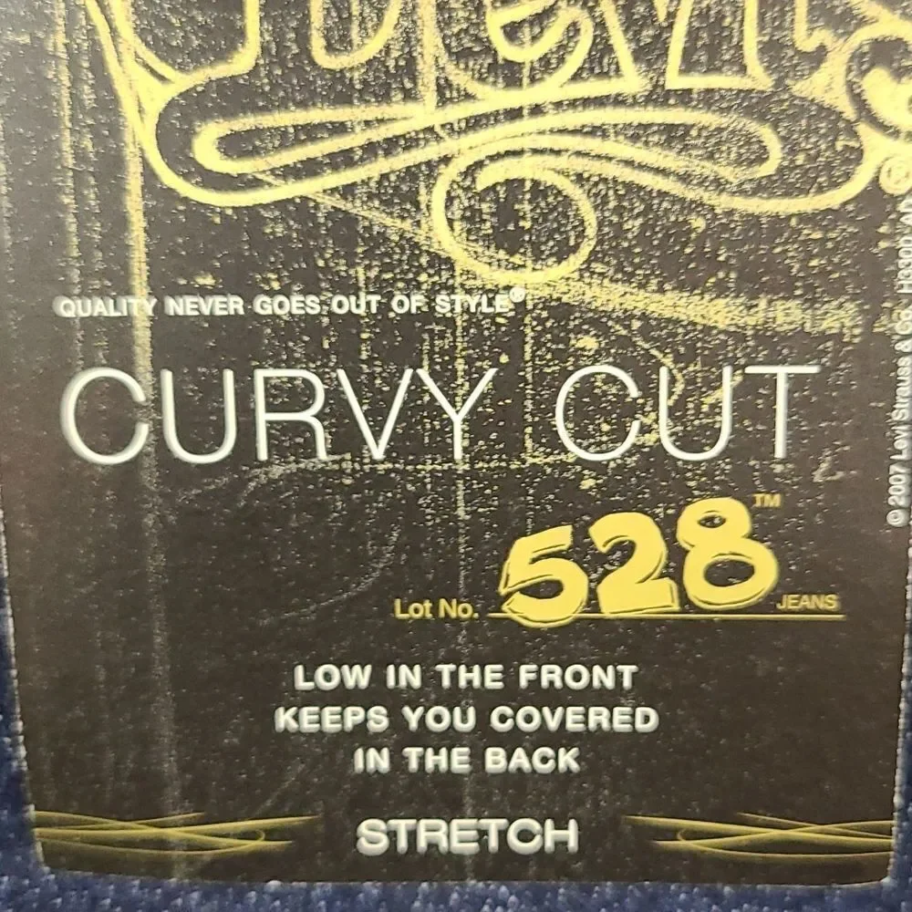 Levi's 528 Curvy Cut NWT Low Rise Stretch 14